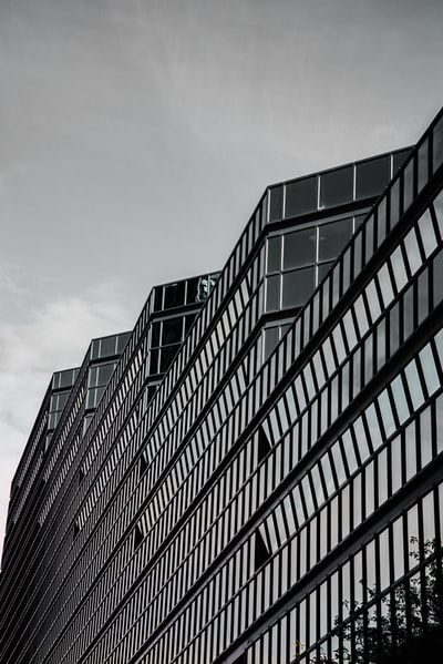 白天的黑白建筑